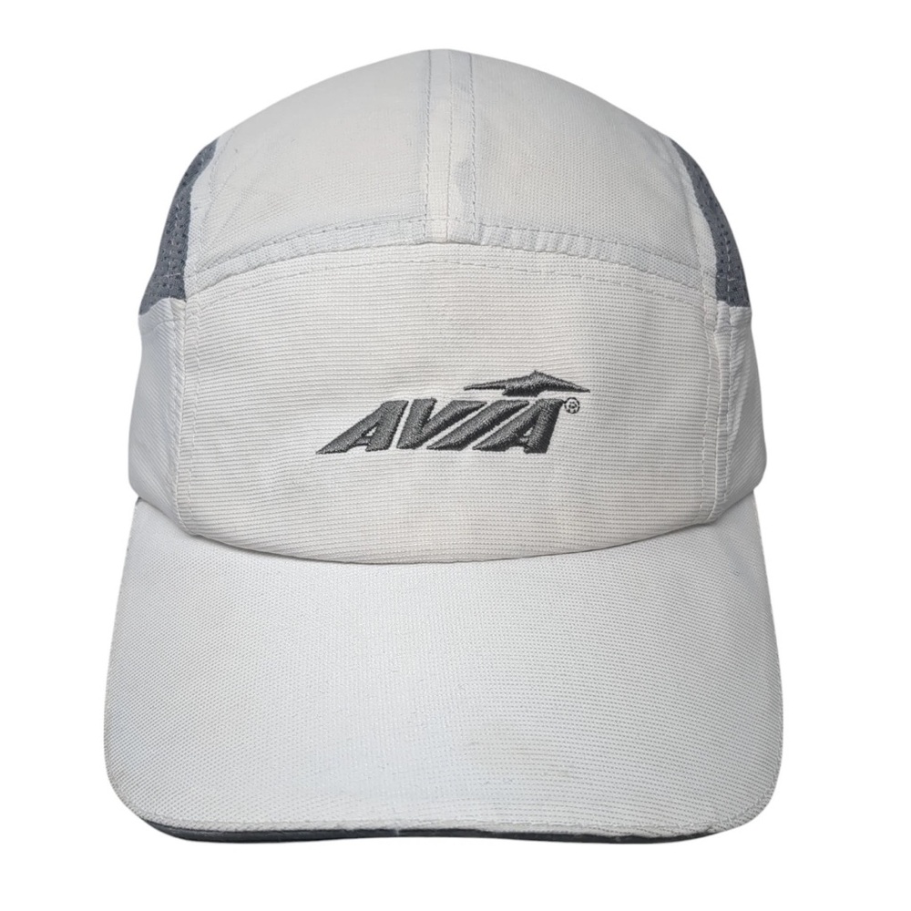 Avia Strapback 5 Panel Cap White One Size Adjustable Lightweight Embroidered